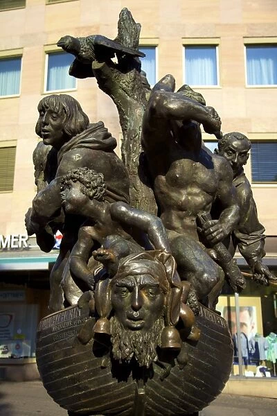 Statue of Ship of Fools, Nuremberg, Bavaria, Germany, Europe