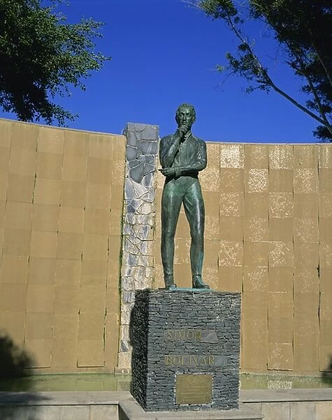 Statue of Simon Bolivar, liberator of much of South America, Garachico