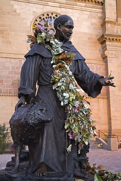 Statue of St. Francis of Assisi by Betty Sabo, St. Francis Cathedral, City of Santa Fe