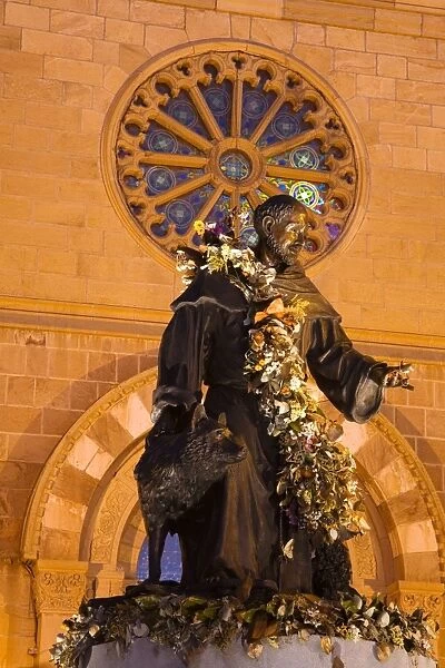 Statue of St. Francis of Assisi by Betty Sabo, St. Francis Cathedral, City of Santa Fe