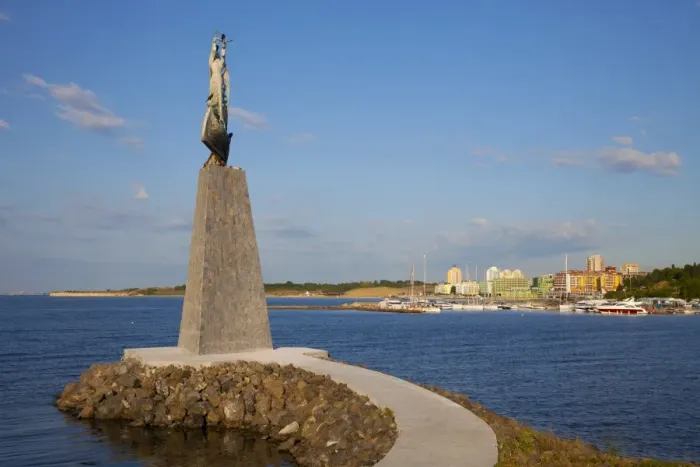Framed Print : Statue of St. Nicholas in South Nessebar Bay, Nessebar, Bulgaria, Black Sea, Europe Framed Print : Statue of St. Nicholas in South Nessebar Bay, Nessebar, Bulgaria, Black Sea, Europe