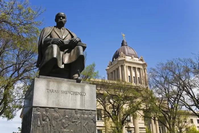 Framed Print : Statue of Taras Shevohenko and Legislative Building, Winnipeg, Manitoba Framed Print : Statue of Taras Shevohenko and Legislative Building, Winnipeg, Manitoba