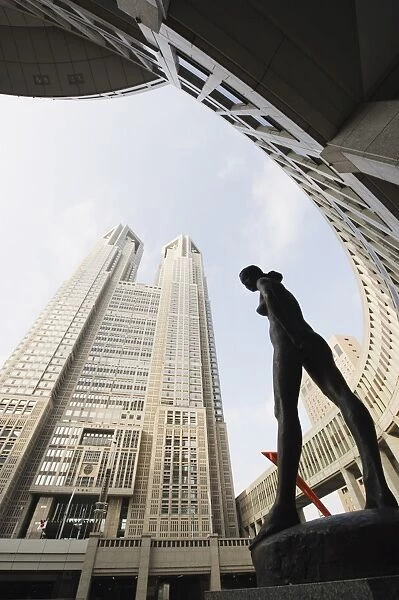Statue in front of the Tokyo Metropolitan Government Building, Shinjuku