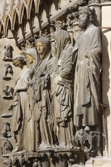 Framed Print : Statues of the Angel of Annunciation and Virgin Mary, Mary and Elizabeth Framed Print : Statues of the Angel of Annunciation and Virgin Mary, Mary and Elizabeth
