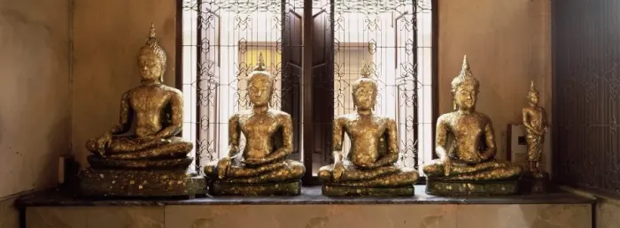 Framed Print : Statues of the Buddha covered in gold leaf Framed Print : Statues of the Buddha covered in gold leaf