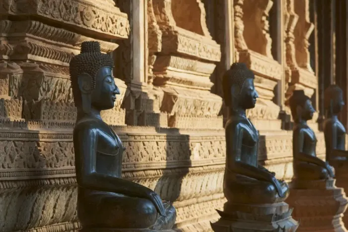 Framed Print : Statues of the Buddha, Haw Pha Kaeo, Vientiane, Laos, Indochina, Southeast Asia, Asia Framed Print : Statues of the Buddha, Haw Pha Kaeo, Vientiane, Laos, Indochina, Southeast Asia, Asia