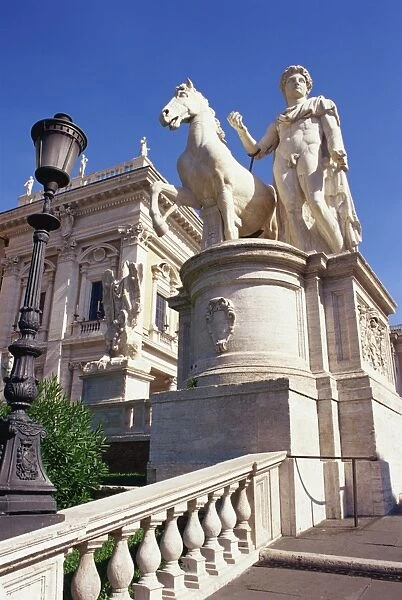 Statues, Capitoline Hill, Rome, Lazio, Italy, Europe