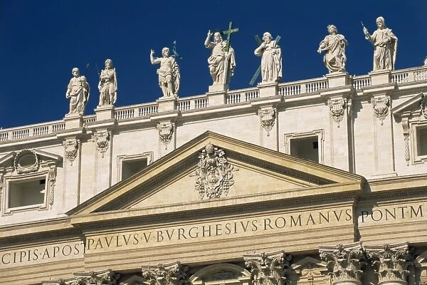 Statues on the facade of St