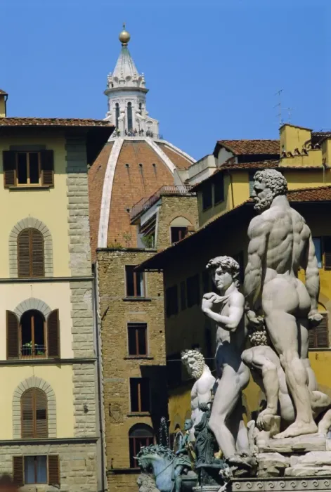 Framed Print : Statues of Hercules and David Framed Print : Statues of Hercules and David