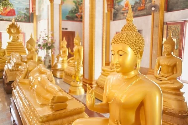 Statues, Karon Beach, Buddhist Temple, Phuket Island, Phuket, Thailand, Southeast Asia, Asia