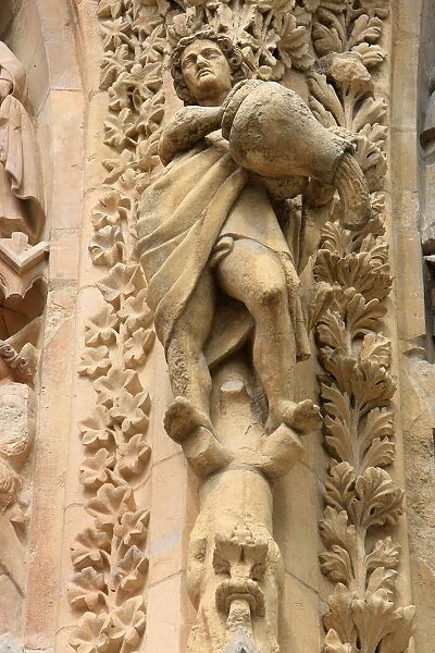 Statues, Notre-Dame de Reims Cathedral, UNESCO World Heritage Site, Reims, Marne