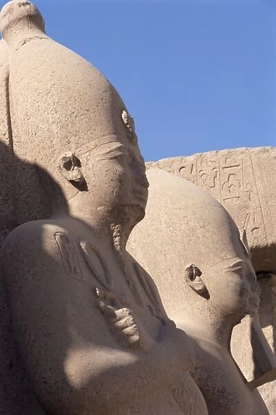 Statues of pharaohs in the Temple of Amun (Amon), Temple of Karnak, Thebes