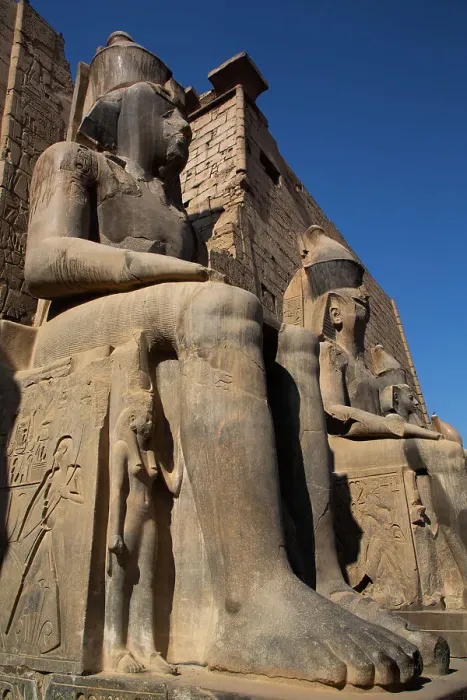 Framed Print : Statues of Rameses II with Nefertari (below), Luxor Temple, UNESCO World Heritage Site, Luxor, Egypt, North Africa, Africa Framed Print : Statues of Rameses II with Nefertari (below), Luxor Temple, UNESCO World Heritage Site, Luxor, Egypt, North Africa, Africa