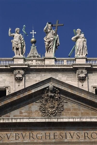 Detail of statues on the roof of St