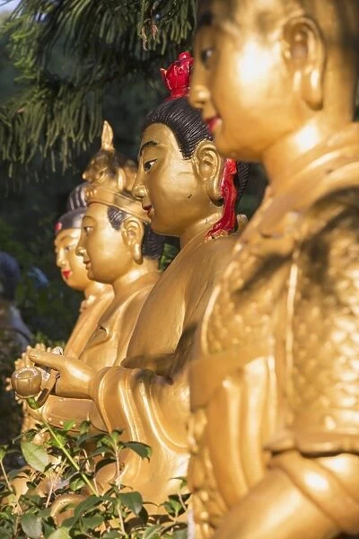 Statues at Ten Thousand Buddhas Monastery, Shatin, New Territories, Hong Kong, China
