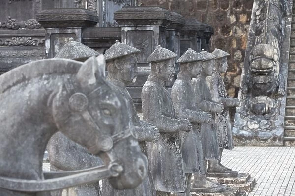 Statues at Tomb of Khai Dinh, UNESCO World Heritage Site, Hue, Thua Thien-Hue, Vietnam, Indochina, Southeast Asia, Asia