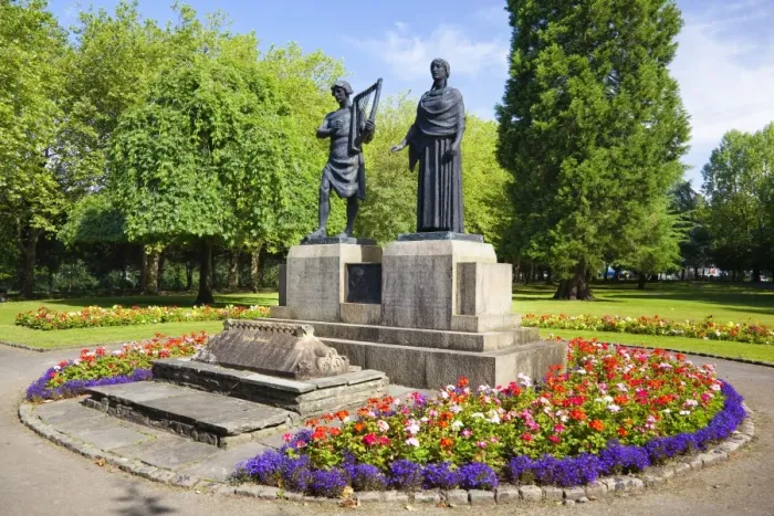 Framed Print : Statues Ynysangharad Park, Pontypridd, Mid-Glamorgan, Wales, United Kingdom, Europe Framed Print : Statues Ynysangharad Park, Pontypridd, Mid-Glamorgan, Wales, United Kingdom, Europe