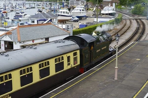 Steam train, Kingswear, Devon, England, United Kingdom, Europe