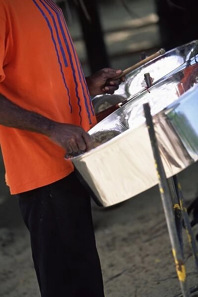 Steel pan drummer