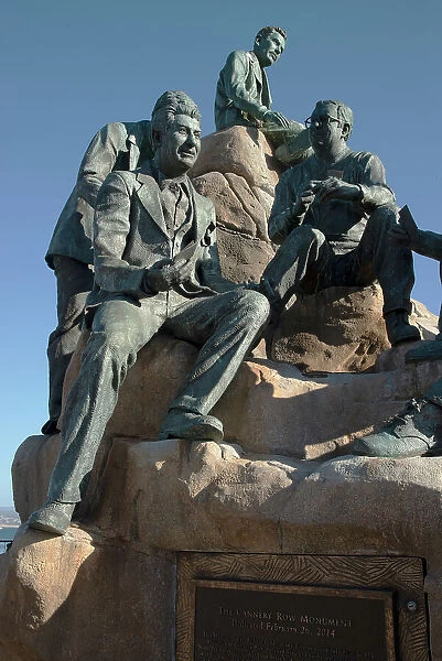Steinbeck Statue, Cannery Row, Monterey, California, United States of America, North America