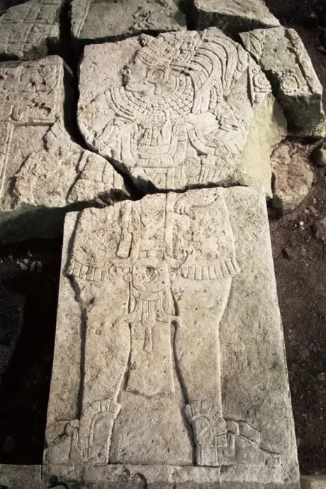 Framed Print : Stela 1, dating from 741AD