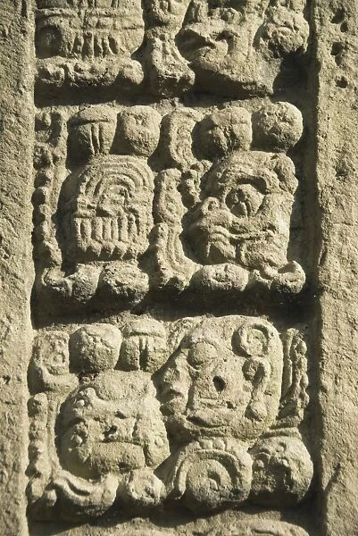 Stela A dating from 731 AD, Copan Archaeological Park, Copan, UNESCO World Heritage Site