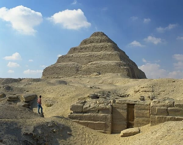 The Step Pyramid of the pharaoh Zoser, at Saqqara (Sakkara), UNESCO World Heritage Site