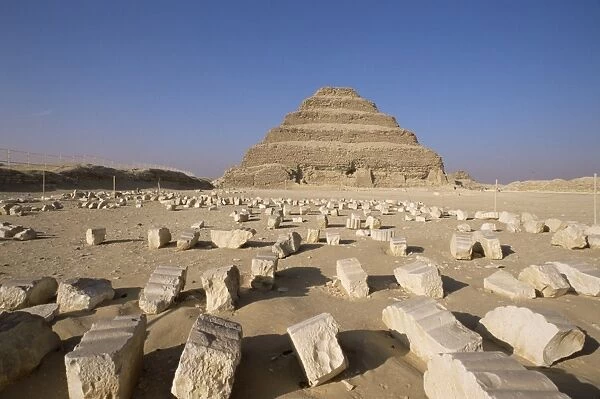 The stepped pyramid, Saqqara (Sakkara), UNESCO World Heritage Site, Egypt