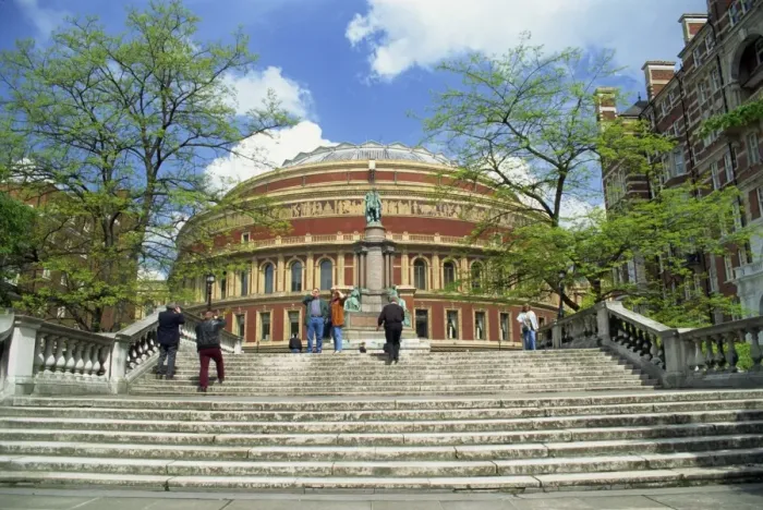 Framed Print : Steps and memorial before the Royal Albert Hall, built in 1871 and named after Prince Albert Framed Print : Steps and memorial before the Royal Albert Hall, built in 1871 and named after Prince Albert