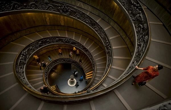 Steps at the Vatican Museum, The Vatican City, Vatican, Rome, Lazio, Italy, Europe