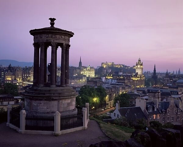 Stewart monument and Princes Street