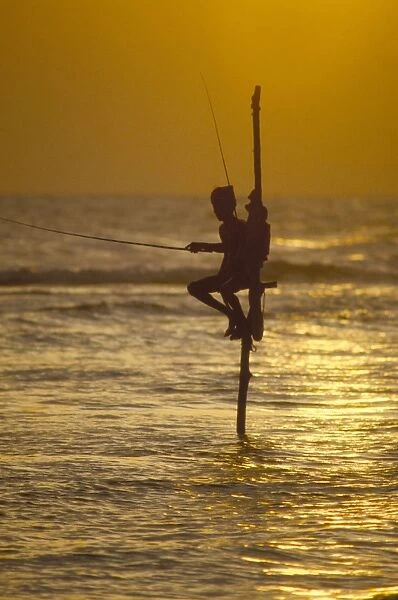 Stilt fisherman (pole fisherman)