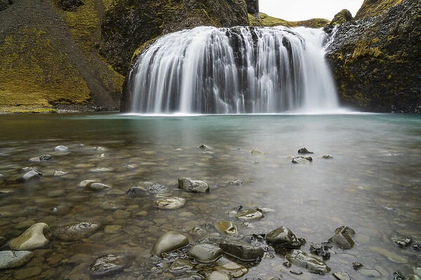 Stjornarfoss waterfall on the Stjorn River, Iceland, Polar Regions