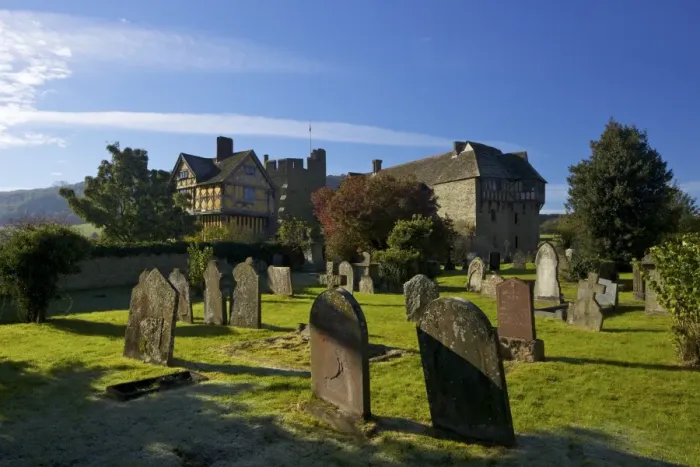 Framed Print : Stokesay Castle, a 13th century medieval fortified manor house, in autumn sunshine Framed Print : Stokesay Castle, a 13th century medieval fortified manor house, in autumn sunshine
