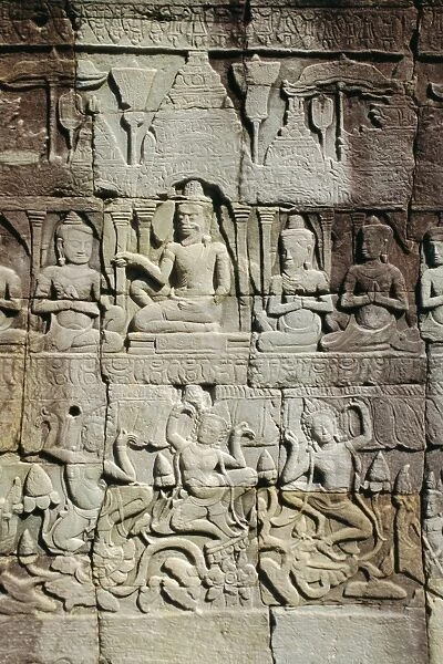Stone bas-reliefs depicting scenes of rural life and historical events