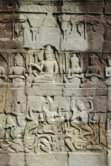 Framed Print : Stone bas-reliefs depicting scenes of rural life and historical events Framed Print : Stone bas-reliefs depicting scenes of rural life and historical events