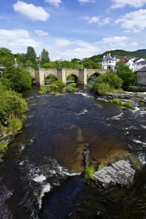 Framed Print : Stone bridge across the river Dee, first constructed in 1345 by John Trevor I Framed Print : Stone bridge across the river Dee, first constructed in 1345 by John Trevor I
