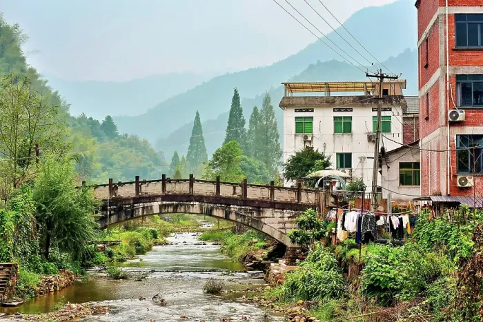 Framed Print : Stone bridge over a river in picturesque Guodong Ancient Village, Wuyi County, Jinhua City, Zhejiang Province, China Framed Print : Stone bridge over a river in picturesque Guodong Ancient Village, Wuyi County, Jinhua City, Zhejiang Province, China