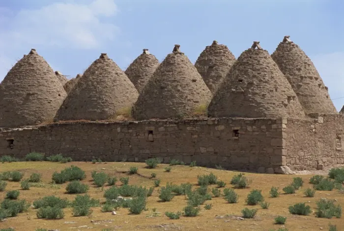 Framed Print : Stone built beehive houses now used as cattle byres and granaries Framed Print : Stone built beehive houses now used as cattle byres and granaries