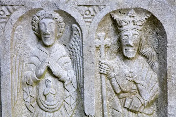 Framed Print : Stone Carving at Jerpoint Abbey Framed Print : Stone Carving at Jerpoint Abbey