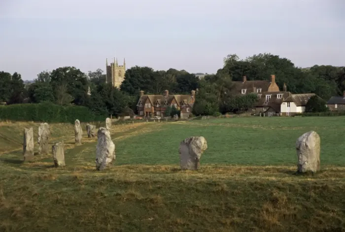 Framed Print : Stone circle at Avebury, UNESCO World Heritage Site, Wiltshire, England Framed Print : Stone circle at Avebury, UNESCO World Heritage Site, Wiltshire, England