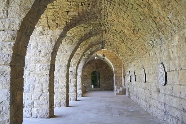 Stone corridor, Palace of Beiteddine, Lebanon, Middle East