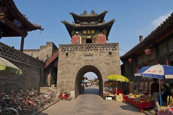 Stone gate in Pingyao, renowned for its well-preserved ancient city wall