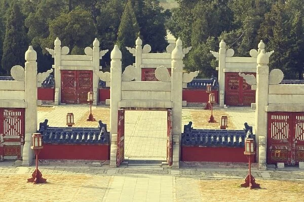Stone Gates, Temple of Heaven Park, Beijing, China, Asia