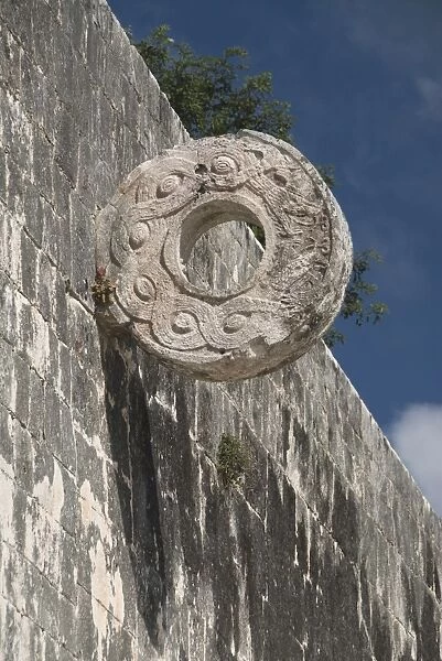 One of the stone hoops in the Great Ball Court (Gran Juego de Pelota), Chichen Itza