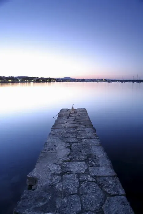 Framed Print : Stone jetty at dusk Framed Print : Stone jetty at dusk