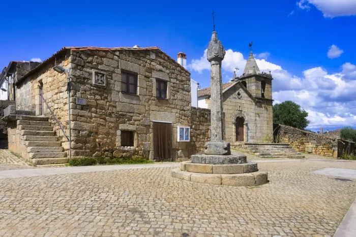 Framed Print : Stone pillory and Main Church, Idanha-a-Velha village, Serra da Estrela, Beira Alta, Portugal, Europe Framed Print : Stone pillory and Main Church, Idanha-a-Velha village, Serra da Estrela, Beira Alta, Portugal, Europe