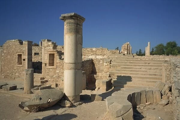 Stone pithos in the Palaestra in the ruins of Kurion (Curium) (Kourion)