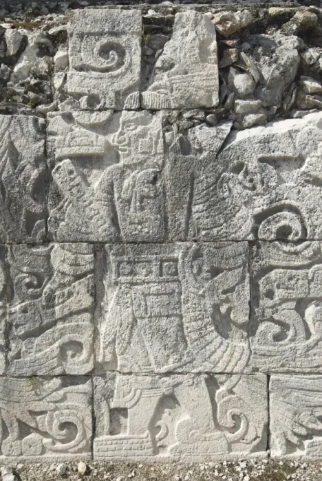 Framed Print : Stone reliefs in the Great Ball Court (Gran Juego de Pelota), Chichen Itza Framed Print : Stone reliefs in the Great Ball Court (Gran Juego de Pelota), Chichen Itza