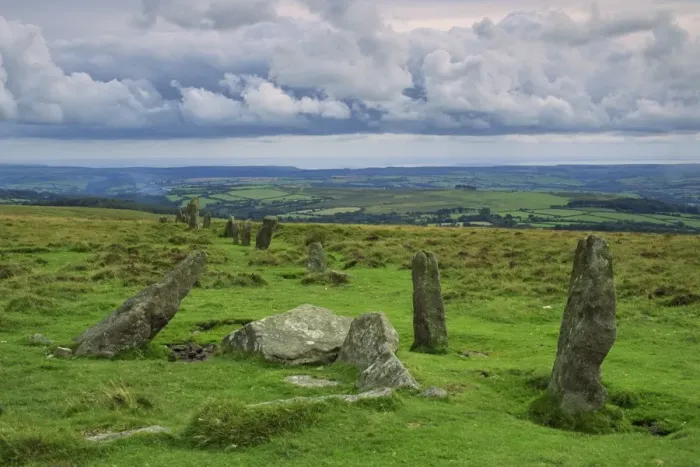 Framed Print : Stone Row at Stall Moor, Dartmoor National Park, Devon, England, United Kingdom, Europe Framed Print : Stone Row at Stall Moor, Dartmoor National Park, Devon, England, United Kingdom, Europe